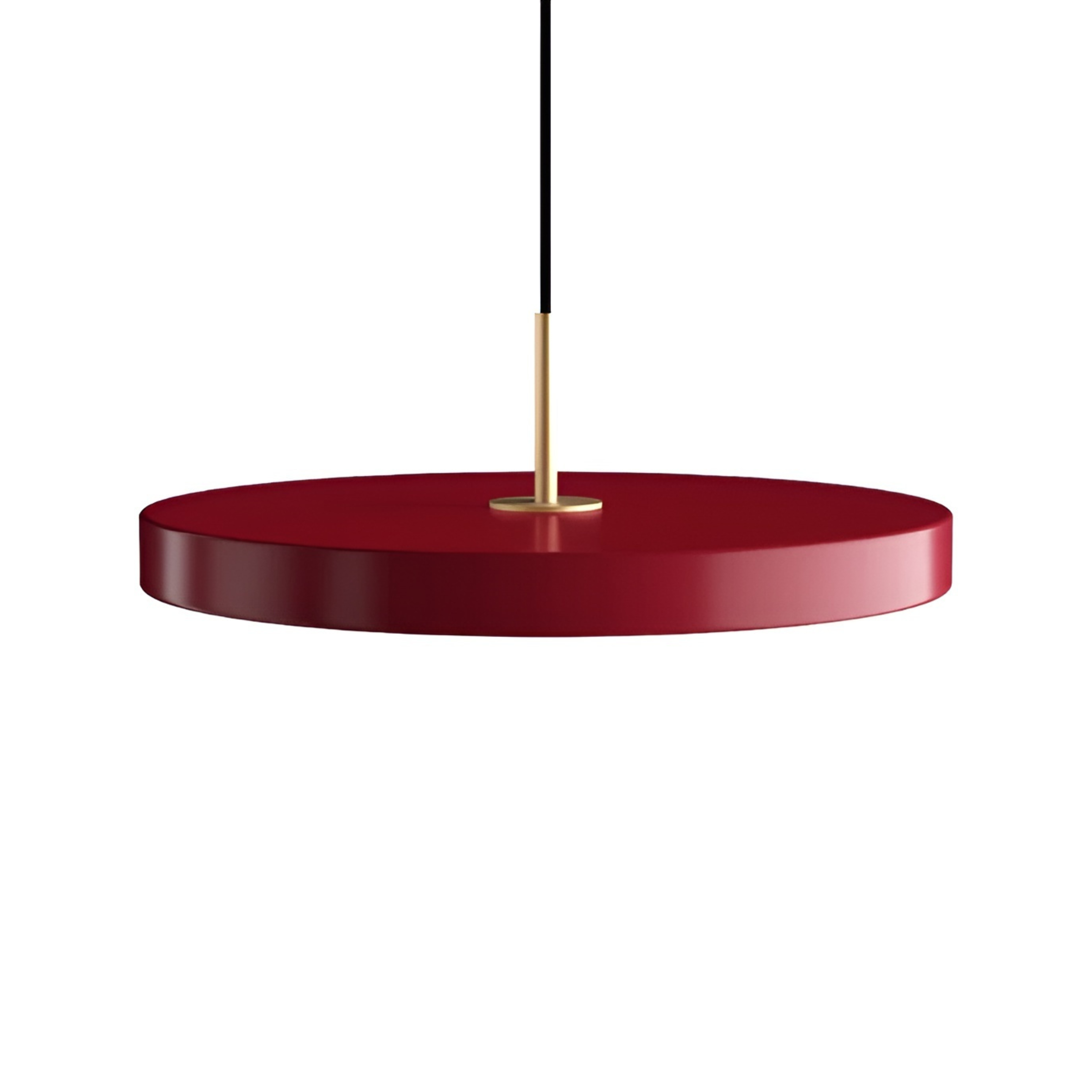 Pendelleuchte ASTERIA PLUS bordeaux mit goldener Einlage