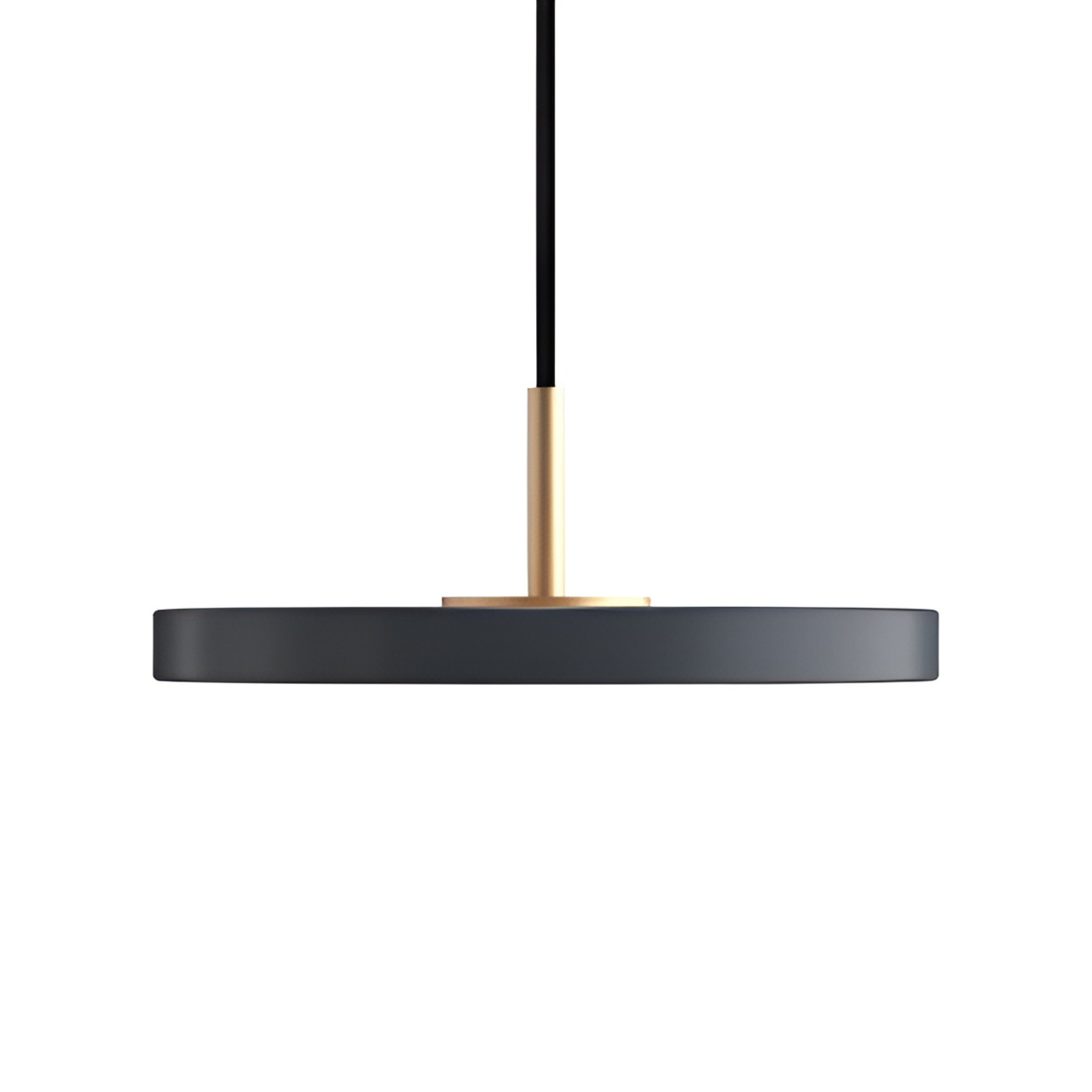 Hanglamp ASTERIA MICRO antraciet met gouden inzetstuk