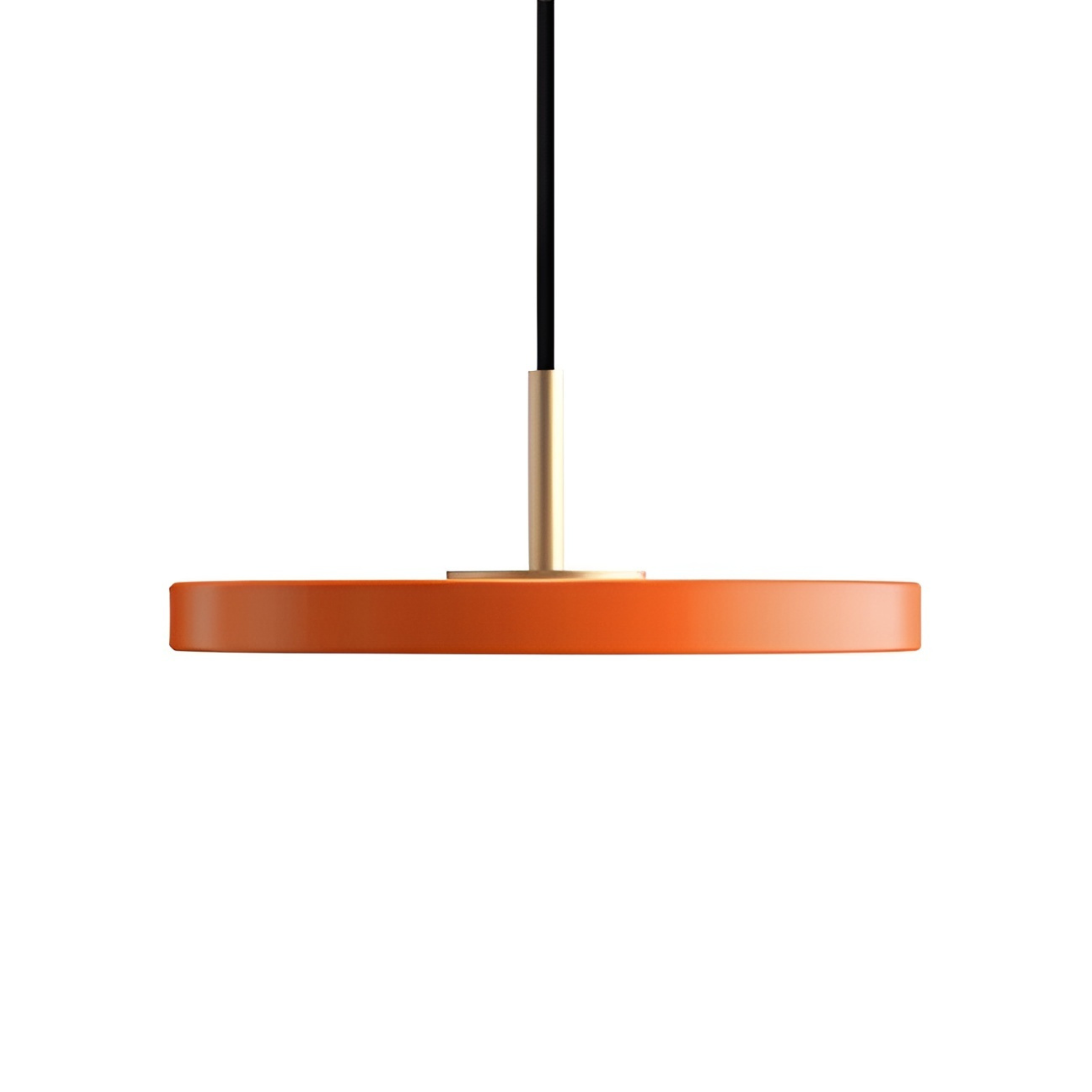 ASTERIA MICRO pendant lamp in orange with a gold accent