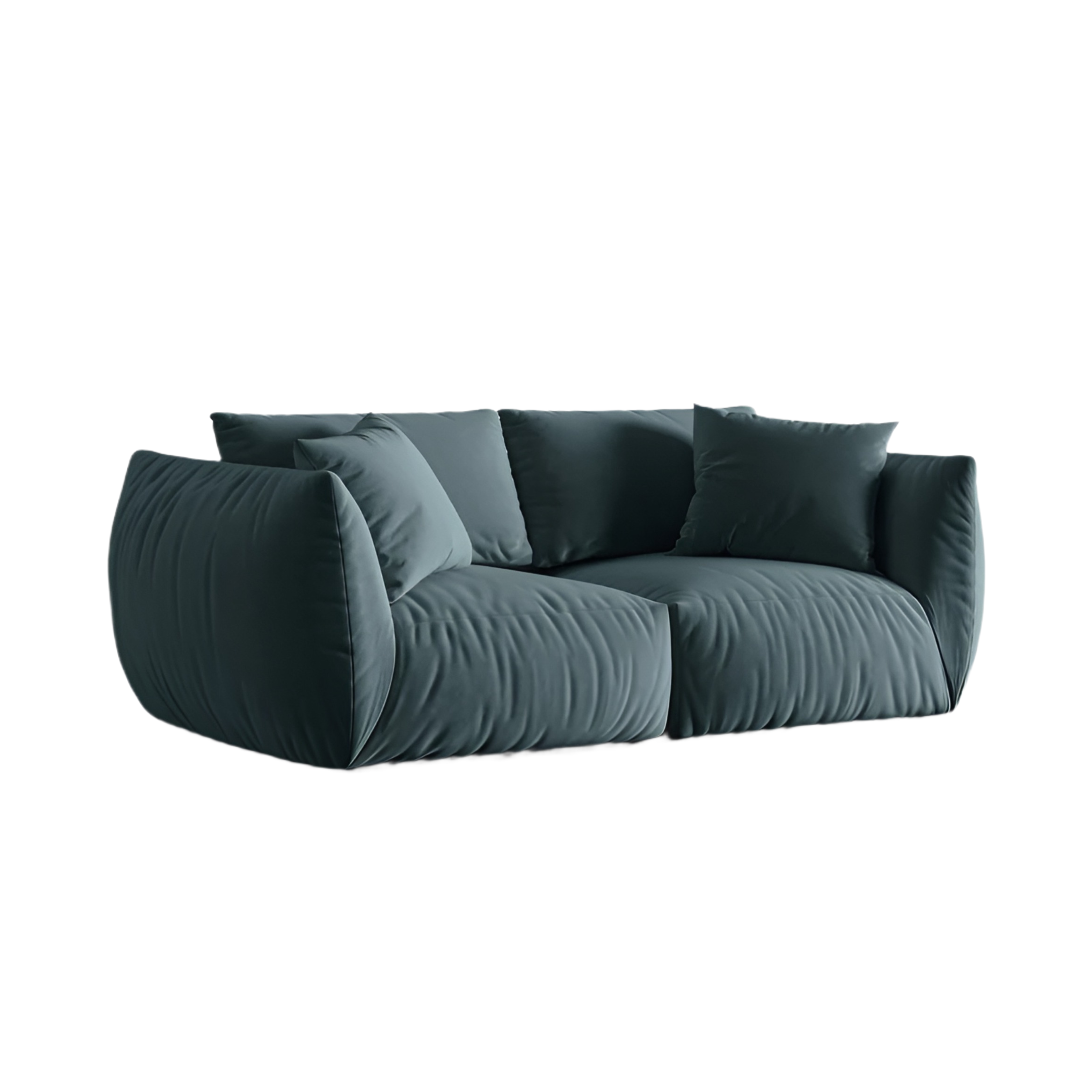 CHRIS light blue velvet 3-seater sofa