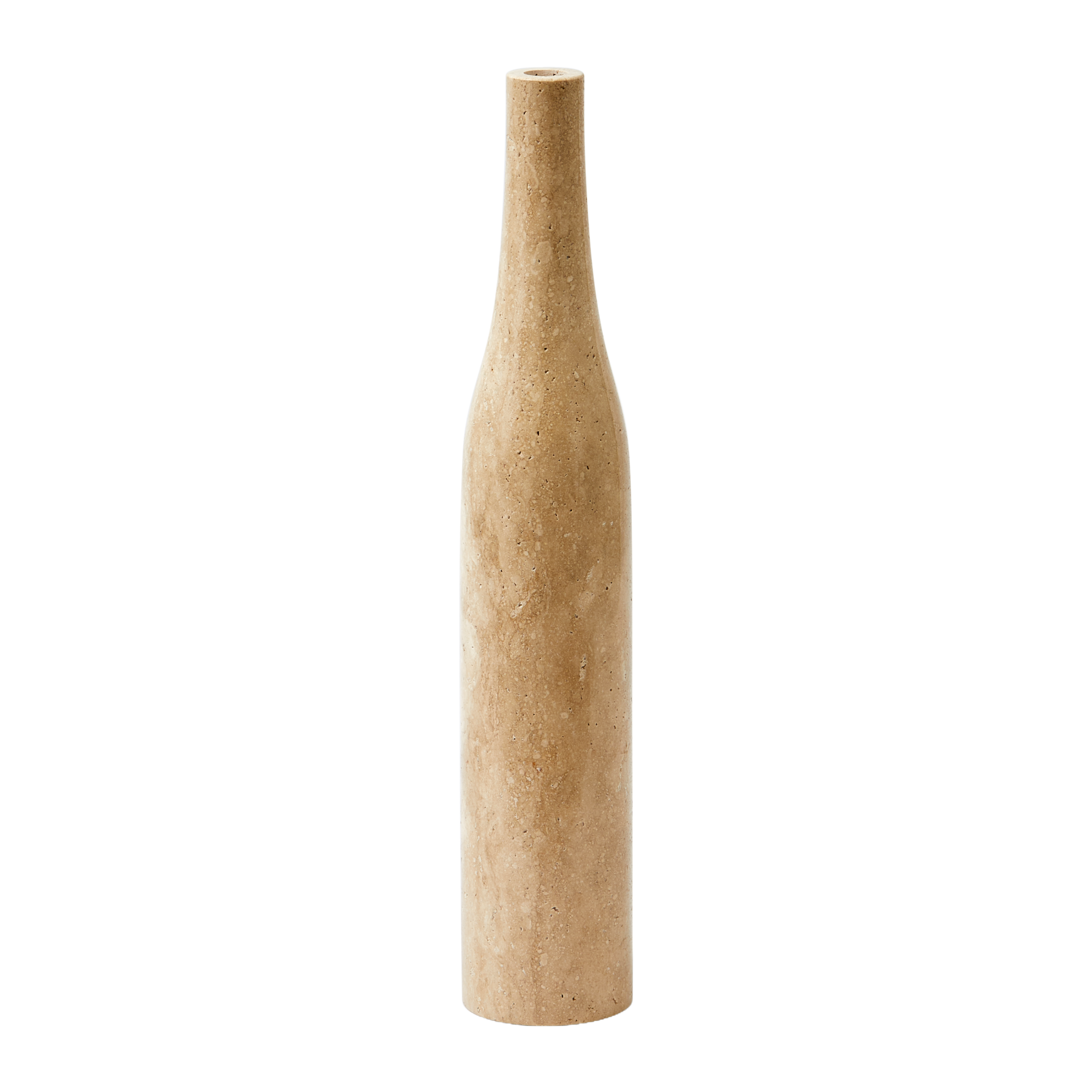 HERITAGE BOTTLE Kerzenständer beige Travertin