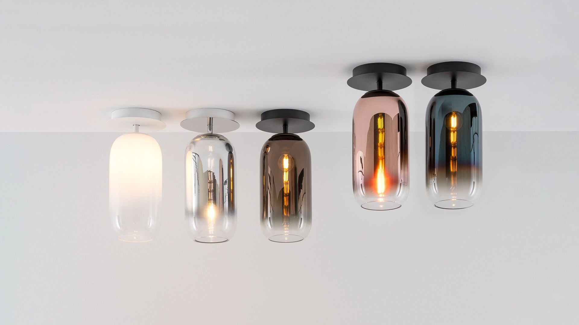 Lampa sufitowa GOPLE niebieski z czarnym wykończeniem