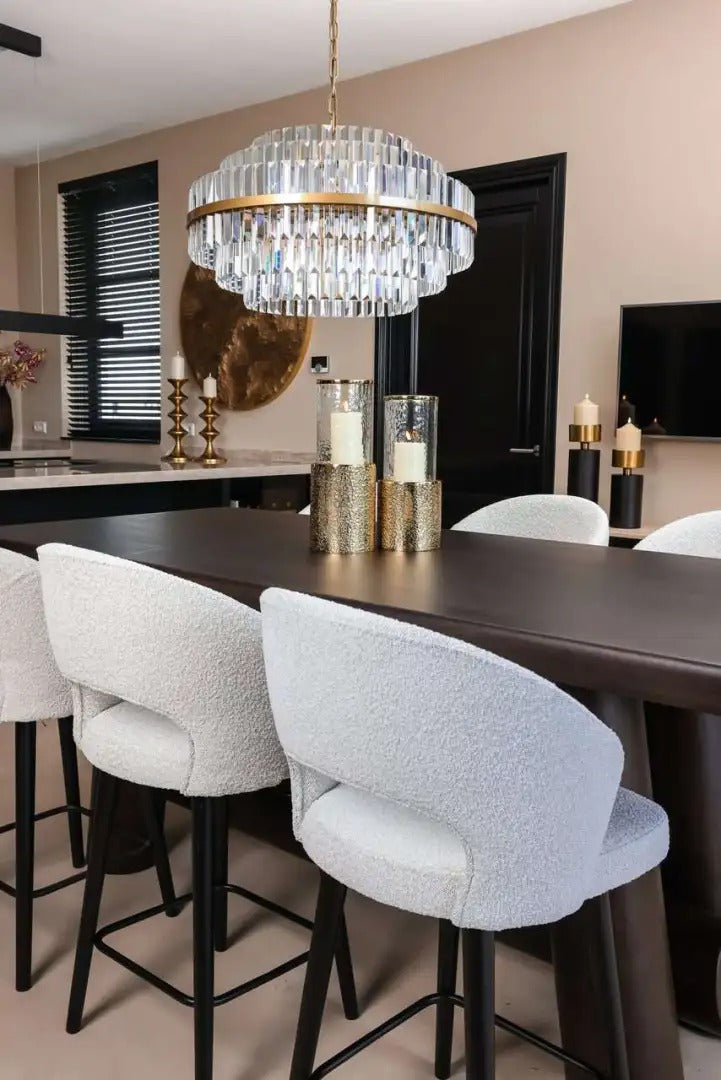 MENARA Bar Table Dark Brown Acacia Wood