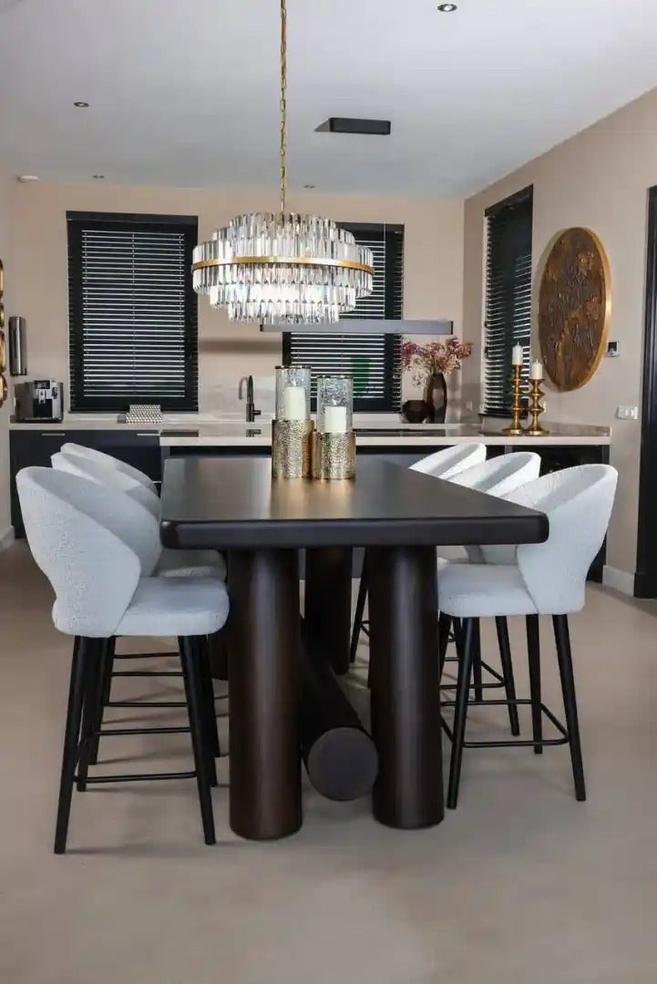 MENARA Bar Table Dark Brown Acacia Wood