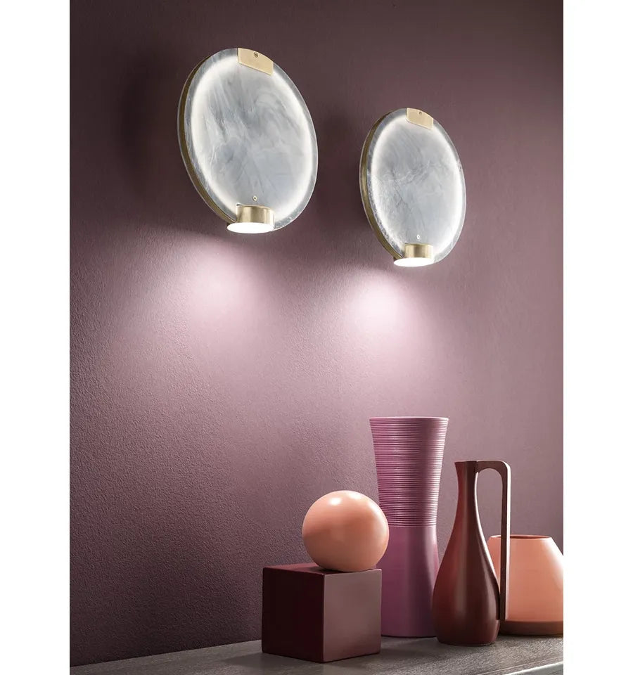 Wandleuchte HORO A gebürstetes Messing