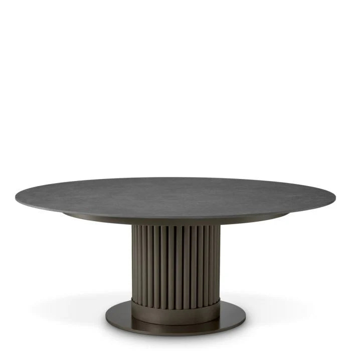 VOLTERRA Outdoor Coffee Table Gray Ceramic