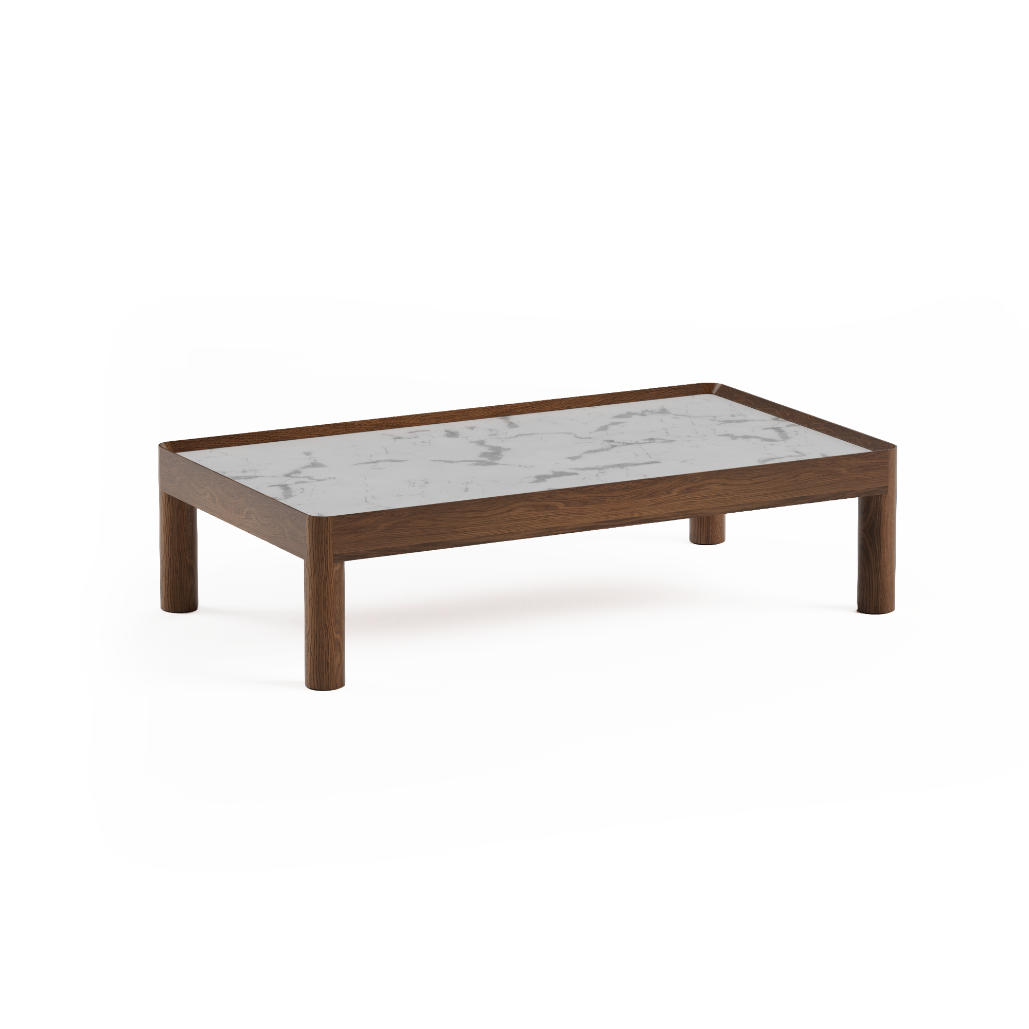 INSET LOW salontafel donker eikenhout