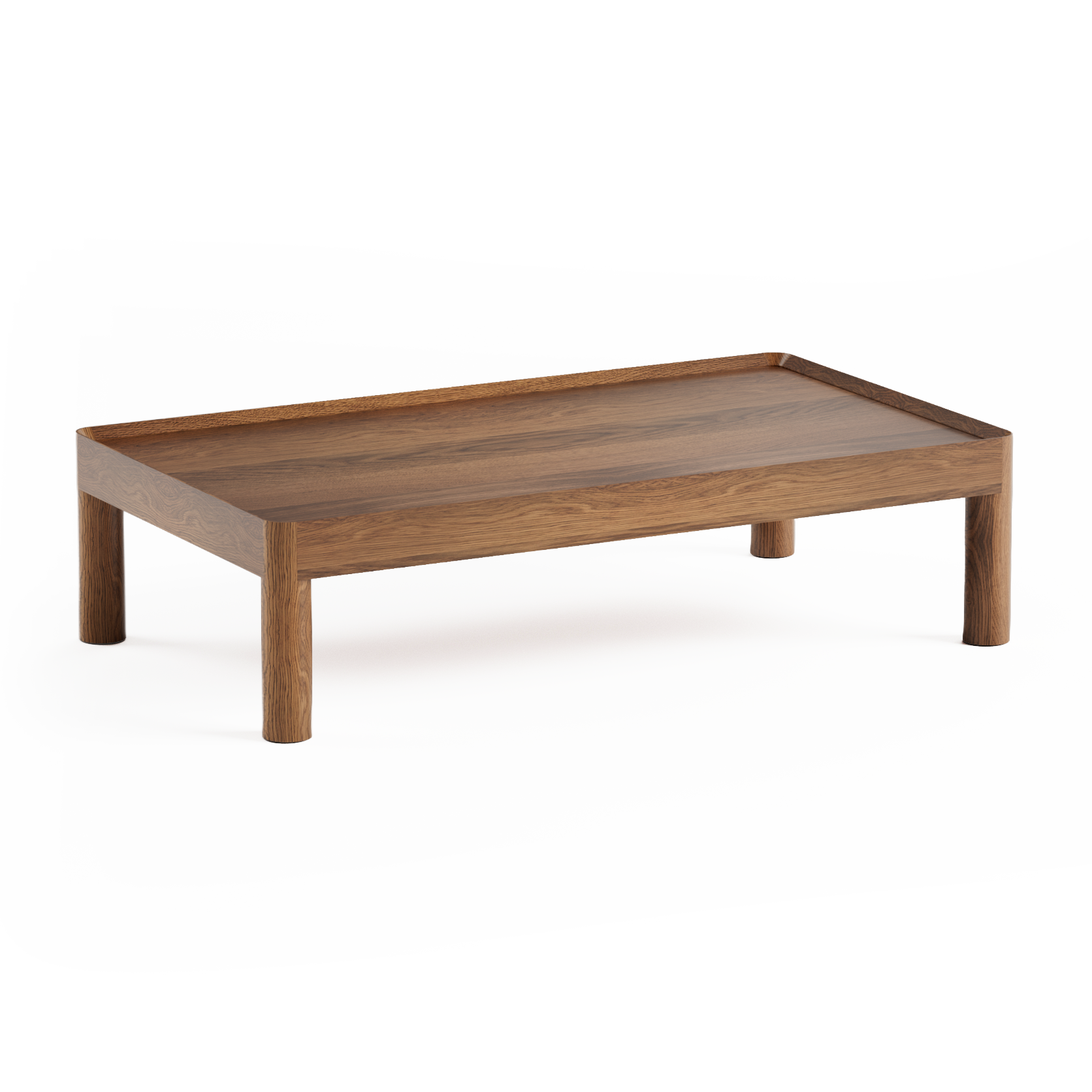 INSET LOW salontafel donker eikenhout