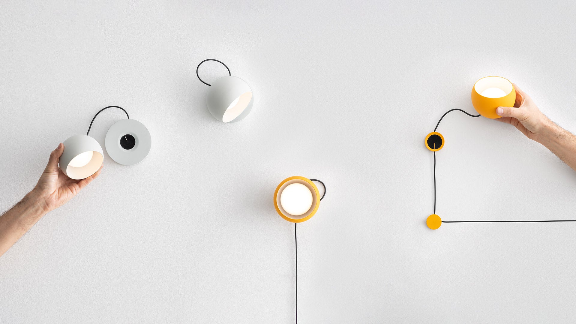Wandlamp IXA lichtgrijs