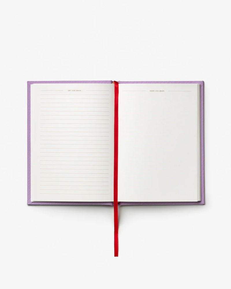 Notizbuch JUST A NOTE lila mit rot