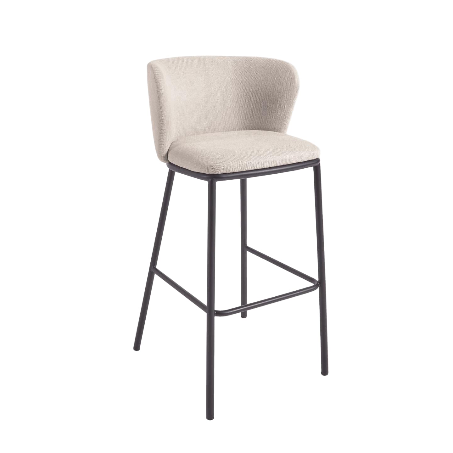 Krzesło barowe CISELIA beżowy szenil La Forma 75 cm   Eye on Design