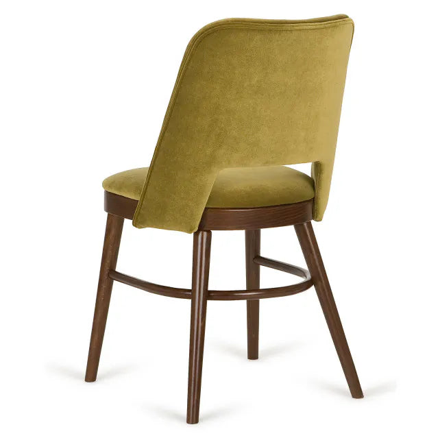 SHELL A-0045 chair upholstered with a beech base