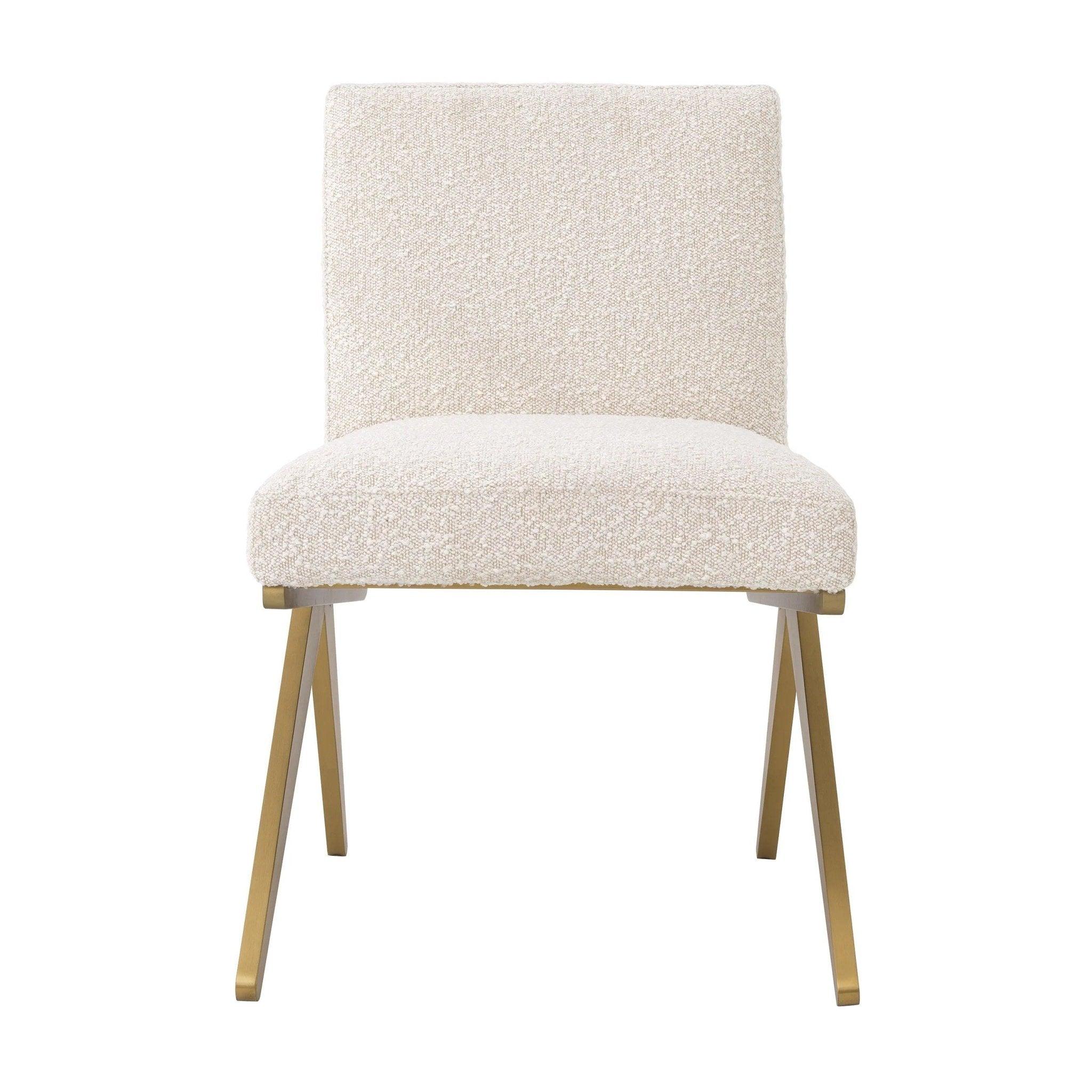 Krzesło w tkaninie boucle FICO kremowy Eichholtz    Eye on Design