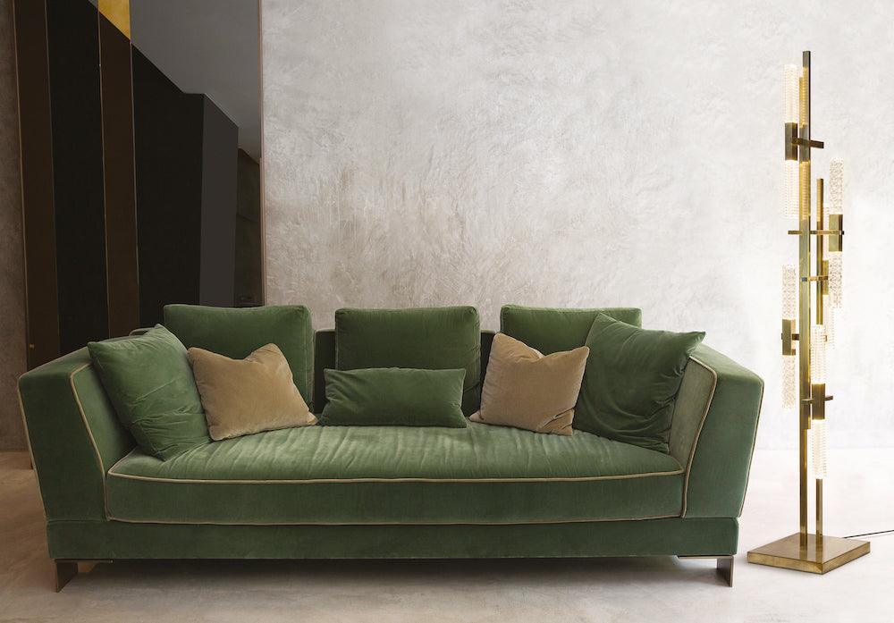 Lampa podłogowa MIKADO satynowy mosiądz Contardi    Eye on Design