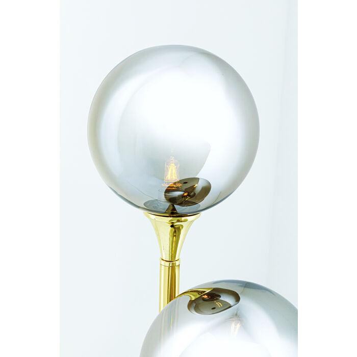 Lampa stołowa AL CAPONE złoty z przydymionym szkłem - Eye on Design