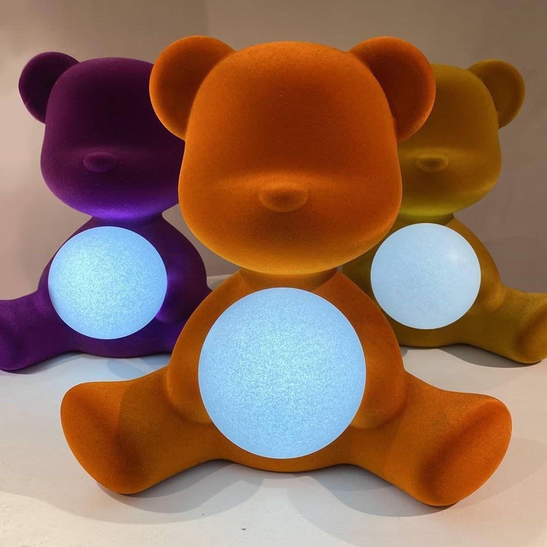 Lampa TEDDY GIRL VELVET pomarańczowa Qeeboo    Eye on Design