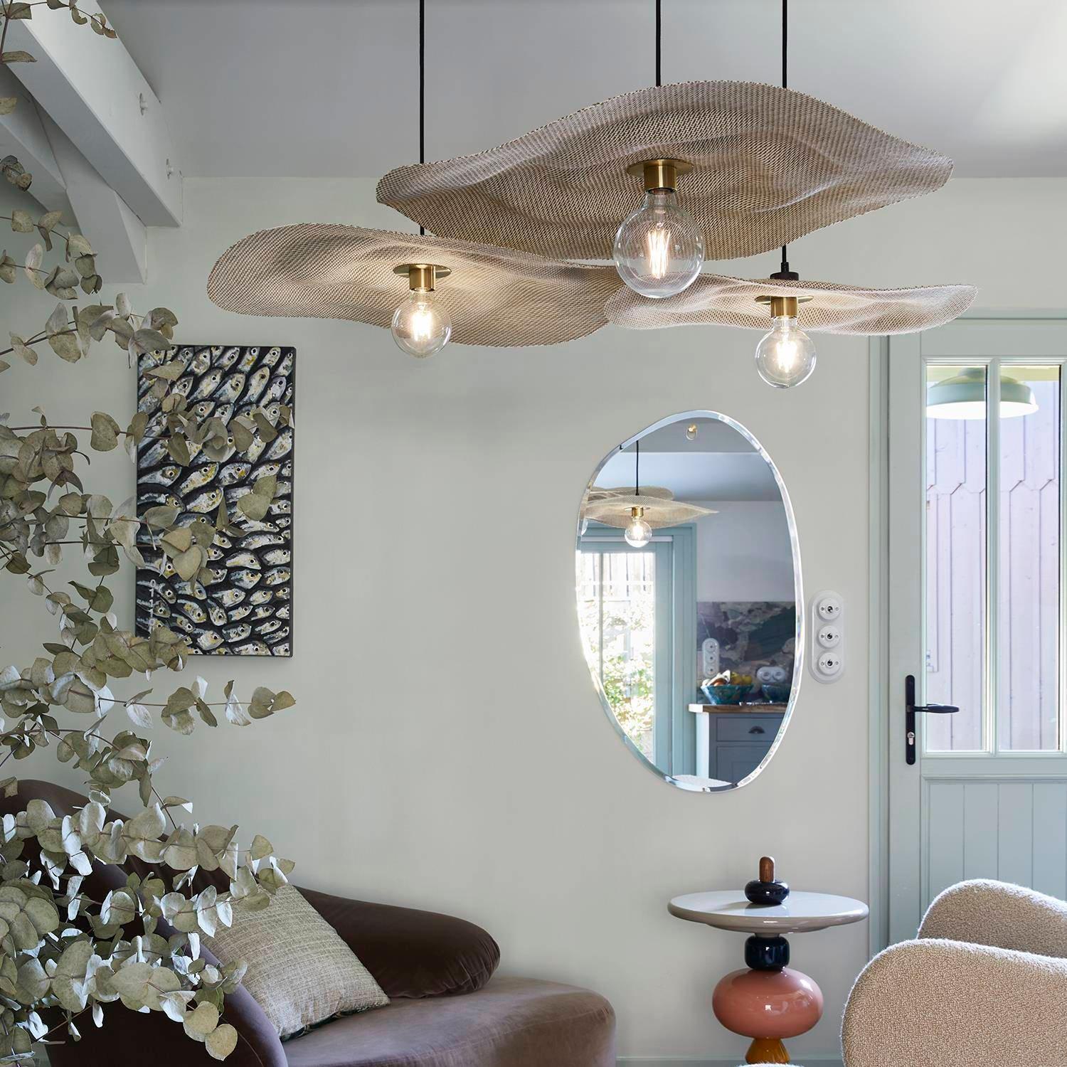 Lampa wisząca RIVAGE beżowy len Market Set    Eye on Design