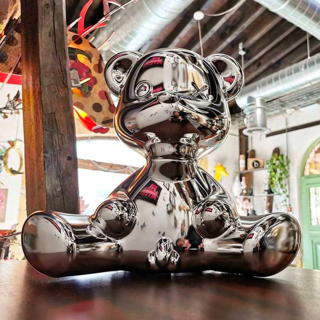 Lampka TEDDY BOY srebrny Qeeboo    Eye on Design