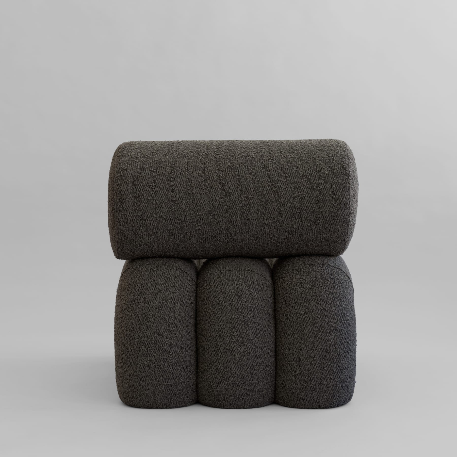 Fotel FOKU grijs-bruin boucle