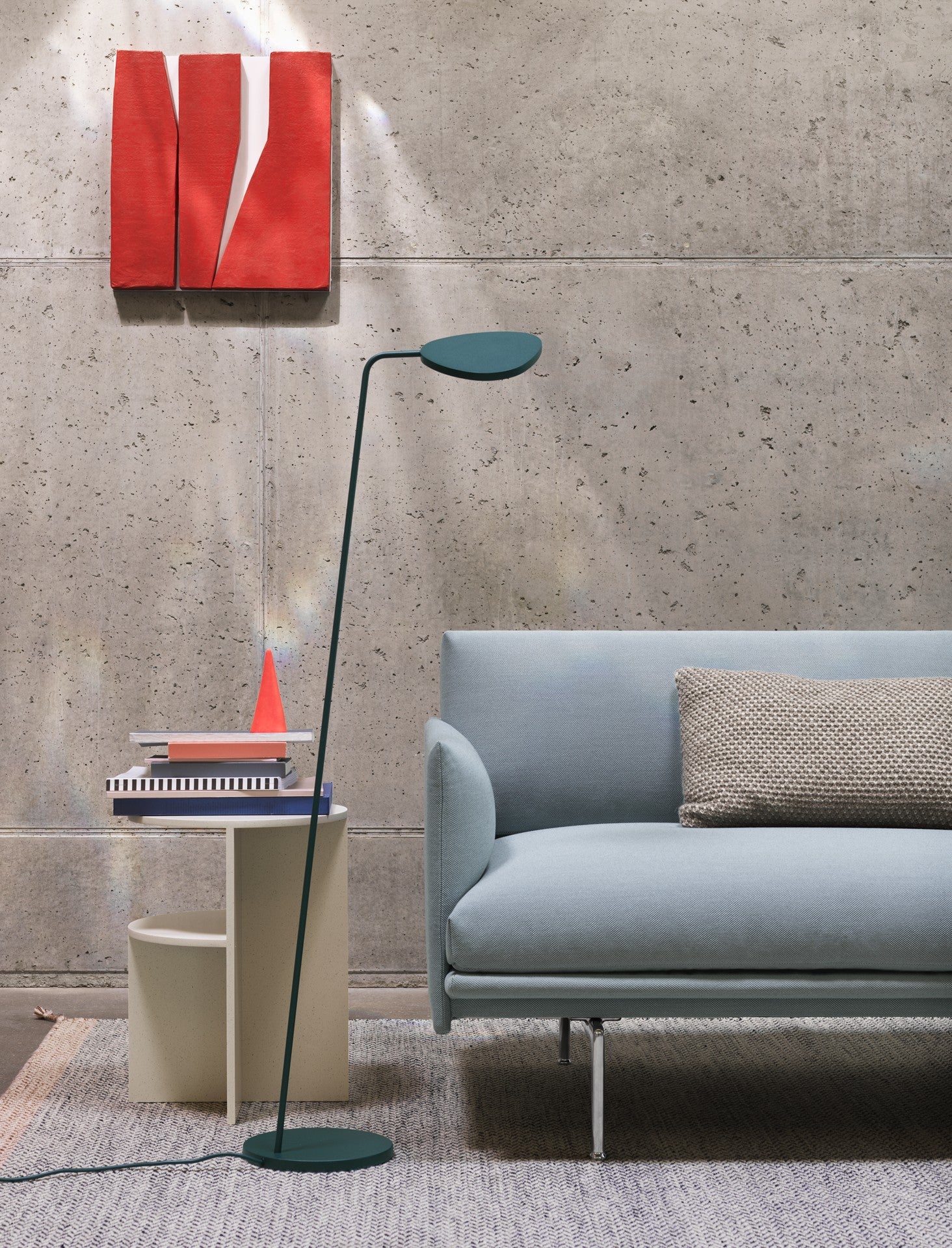 Vloerkleed PLY zwart-wit