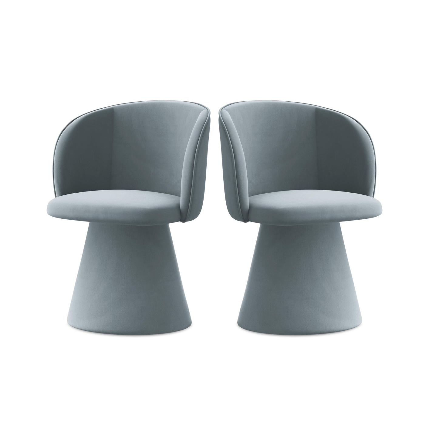 Fluwelen stoel MAIA lichtblauw