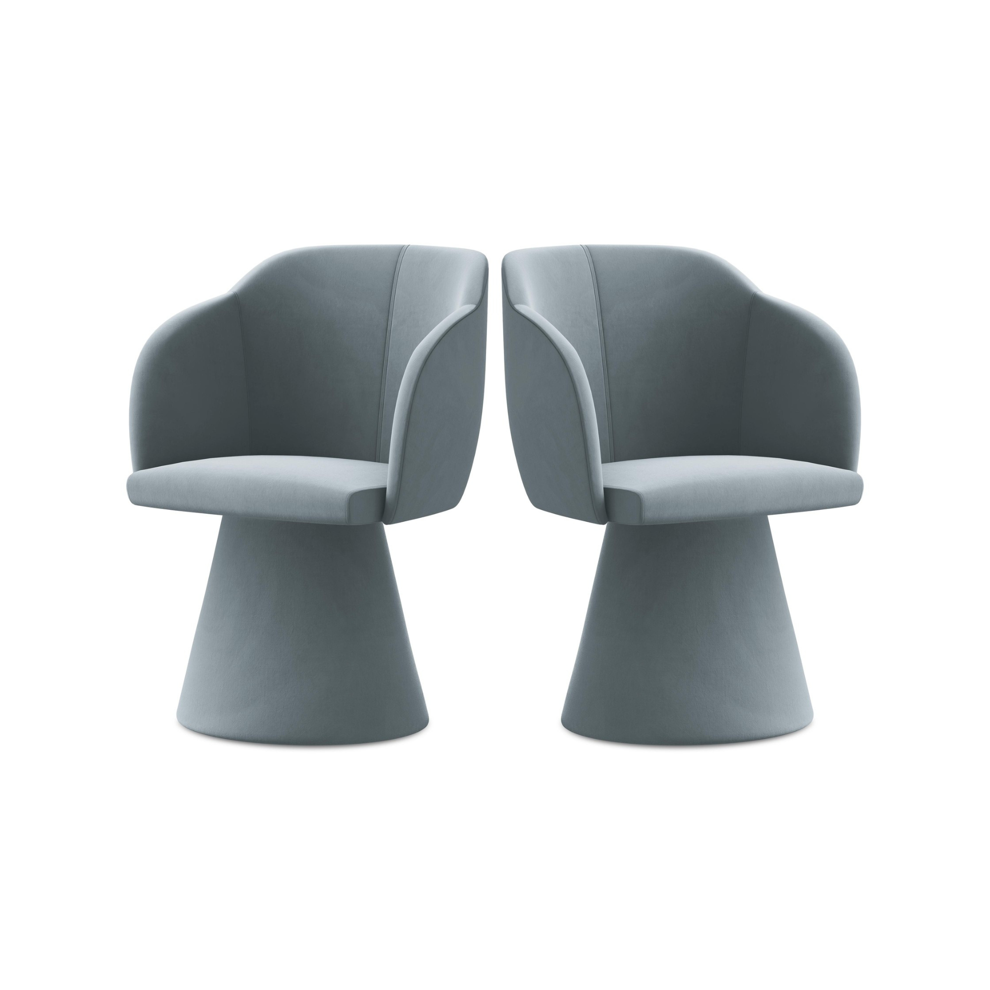 Samtstuhl KANOA hellblau