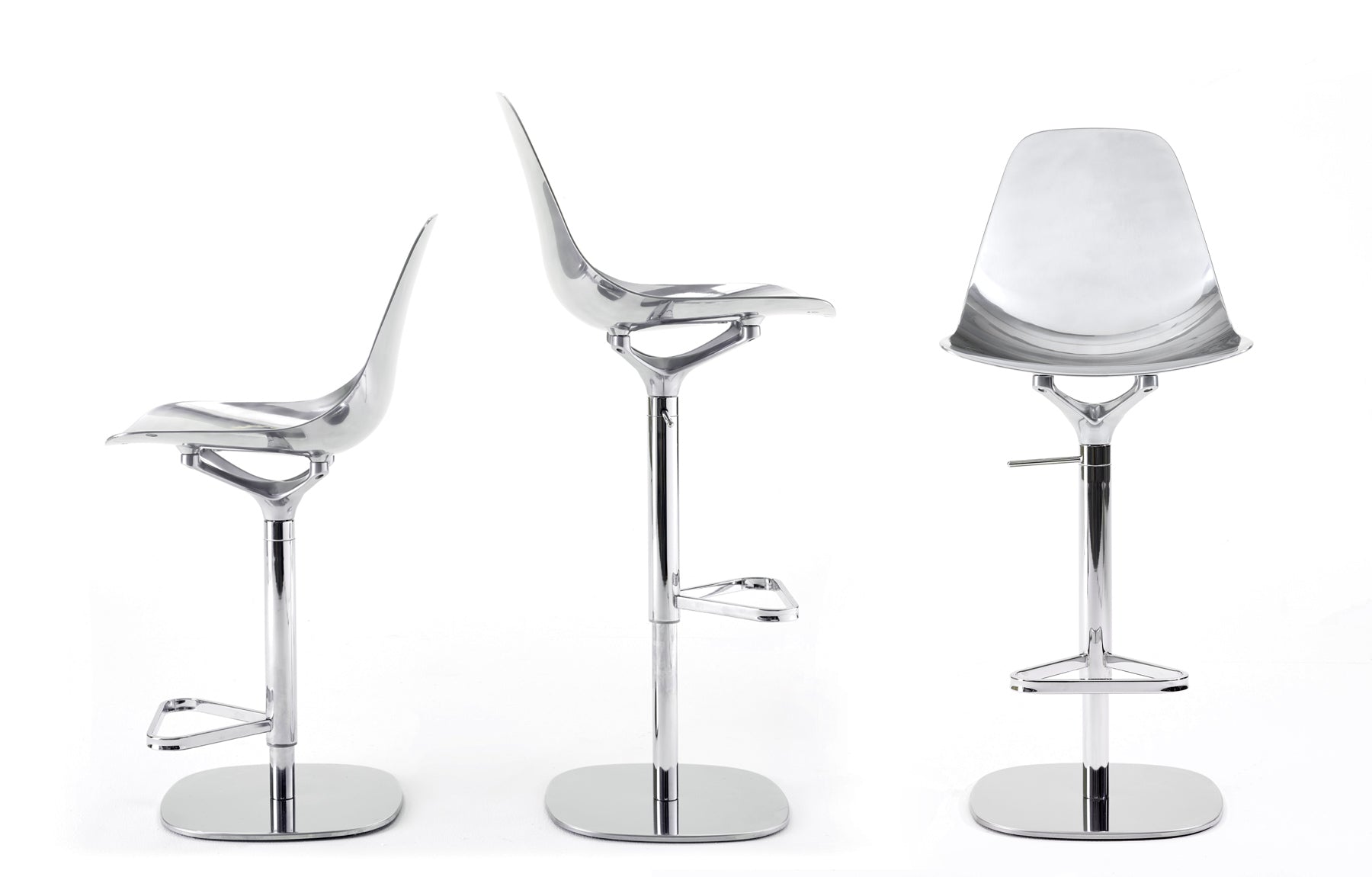 Hoker regulowany MAMMAMIA polerowane aluminium