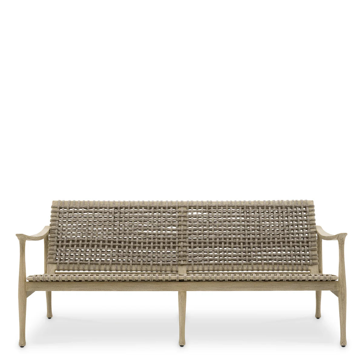 MANZO Outdoor Sofa Gray with Beige