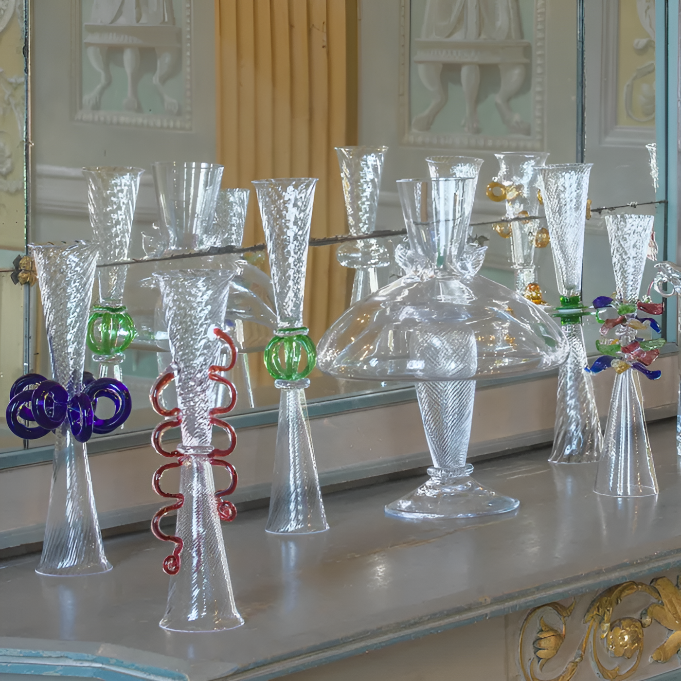 MARINA Vase farbiges geblasenes Glas