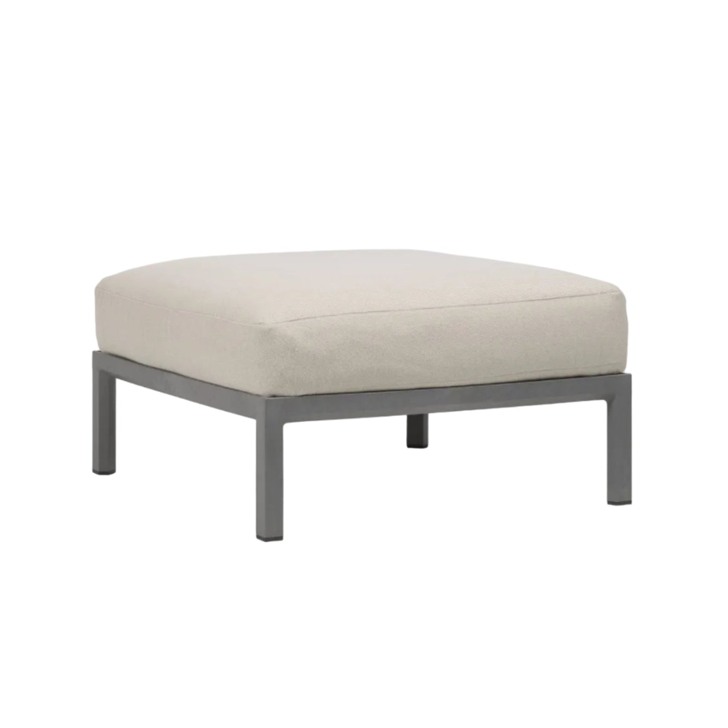 MAXIMO Outdoor Pearl Pouf with Graphite Base