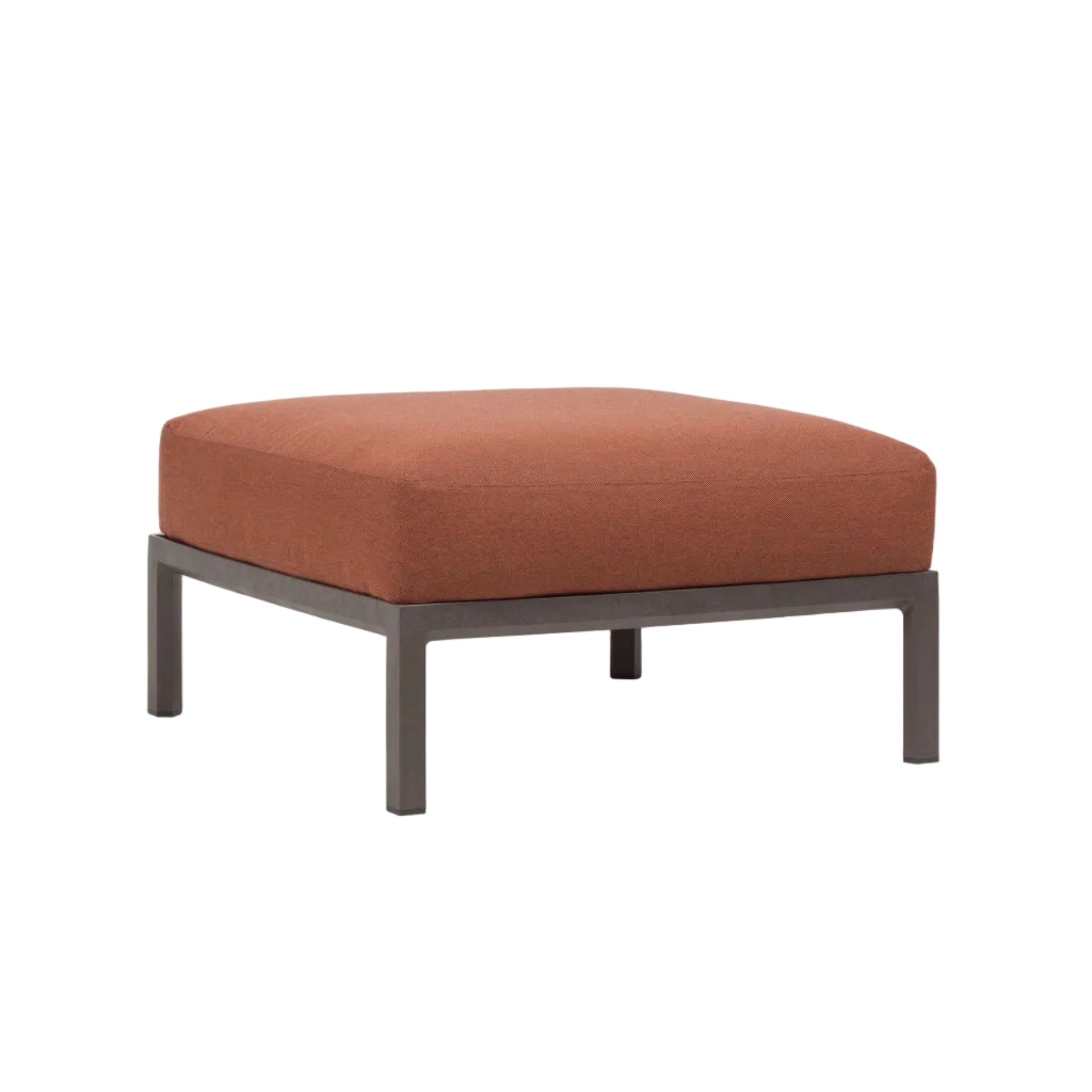 MAXIMO Cinnamon Outdoor Pouf with Brown Base