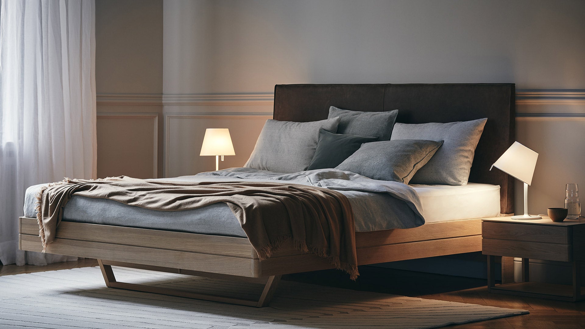 Tafellamp MELAMPO grijze voet