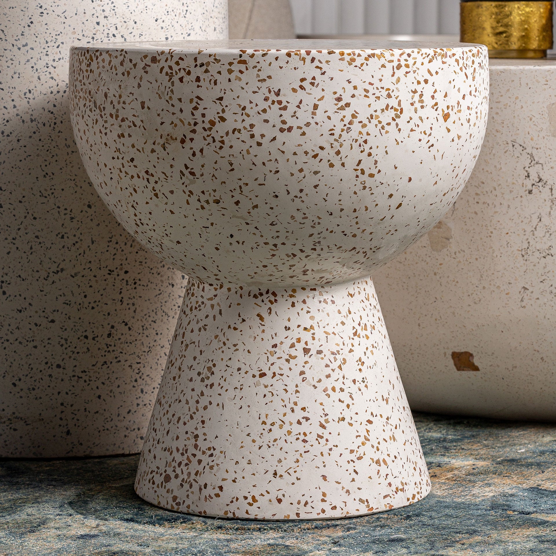 Bijzettafel ALBENGA terrazzo