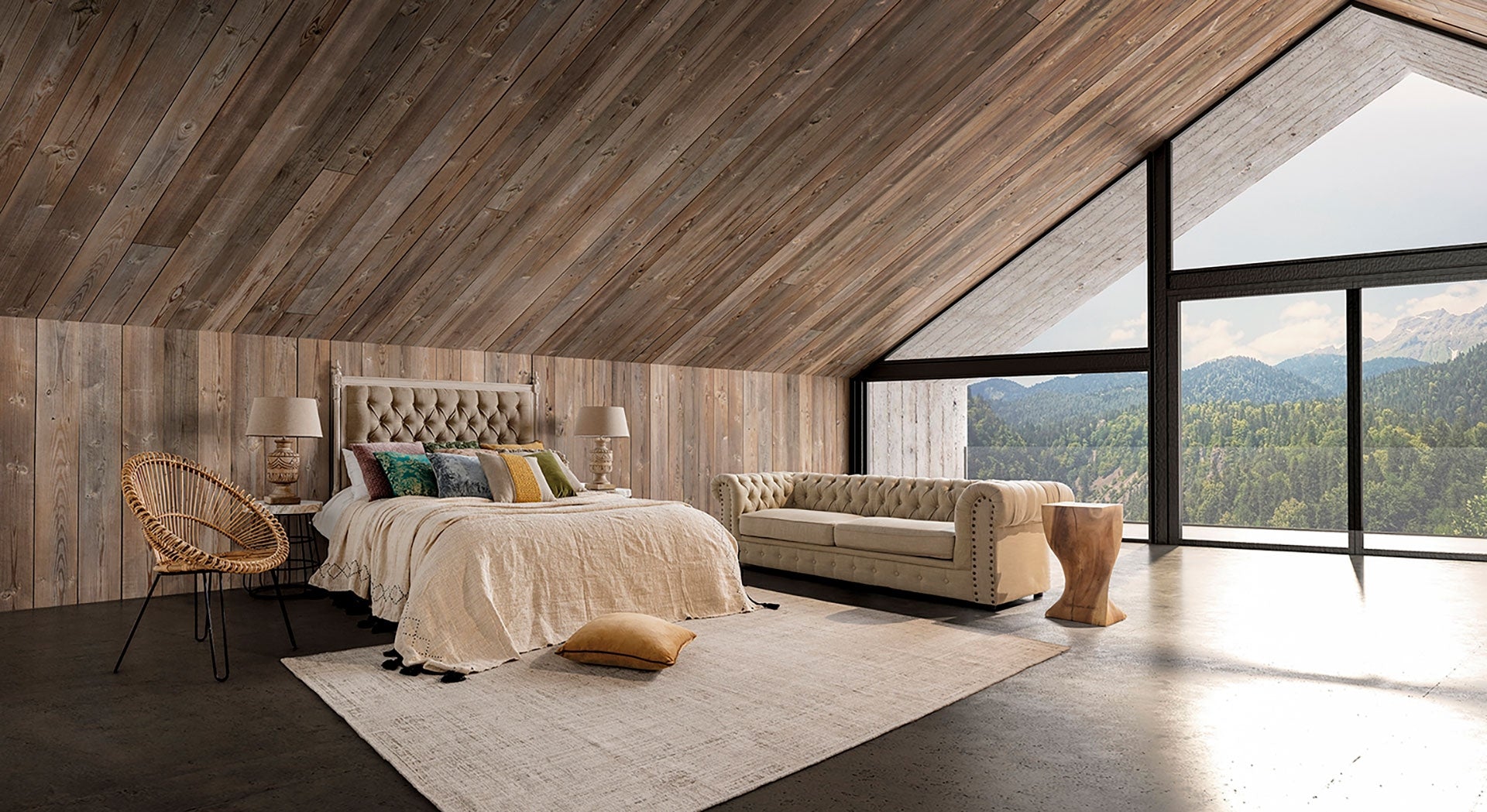 Zijtafel YENDI zwart tropisch hout