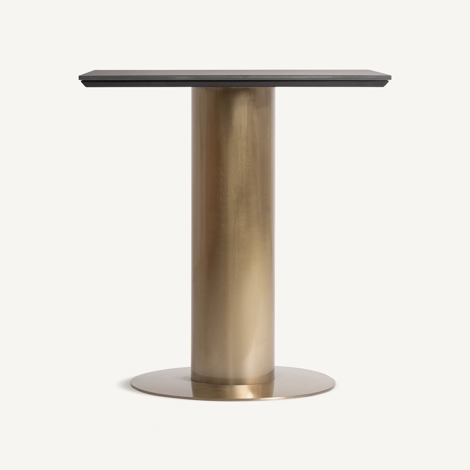 Barhocker TASQUE schwarz mit goldenem Fuß