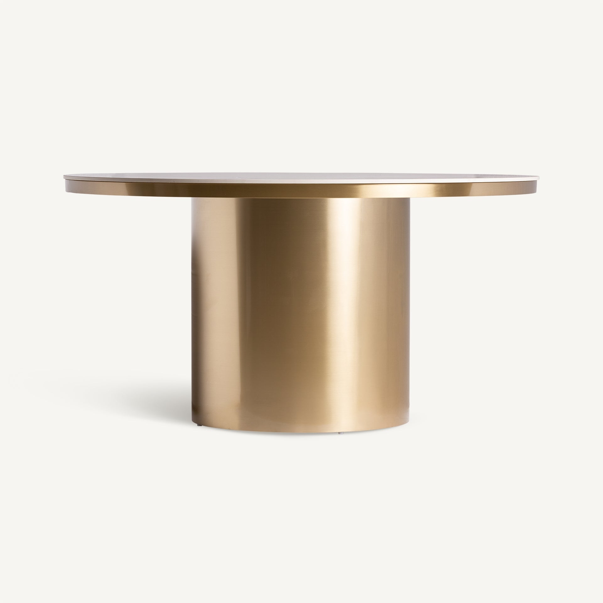 Ronde tafel ASTACH van porselein met gouden basis