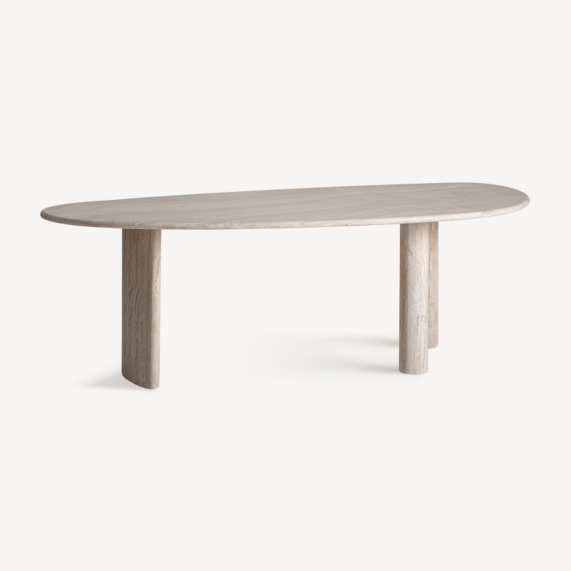 Tafel THIENNES gebroken witte travertin