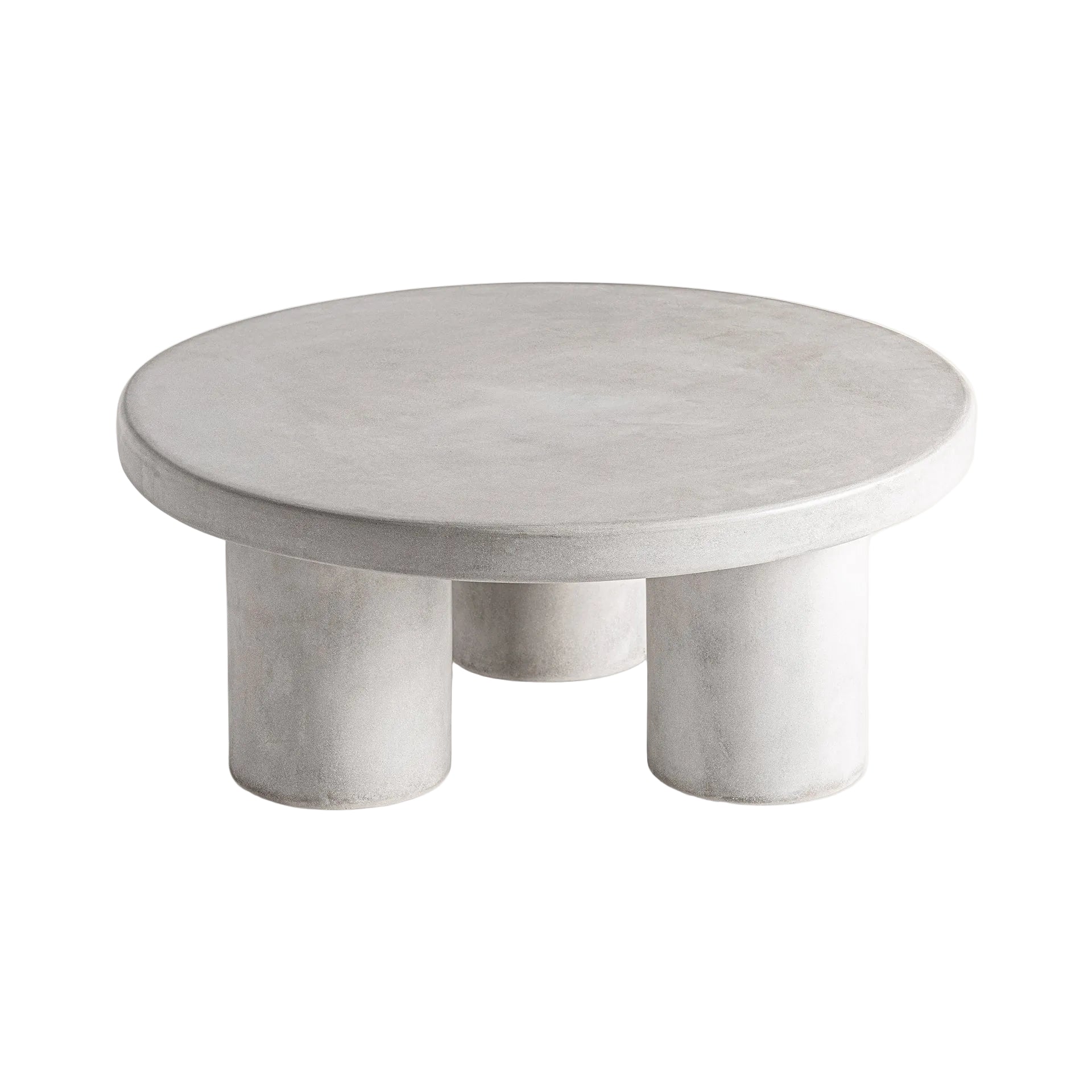 Salontafel met drievoudige basis CLES lichtgrijs