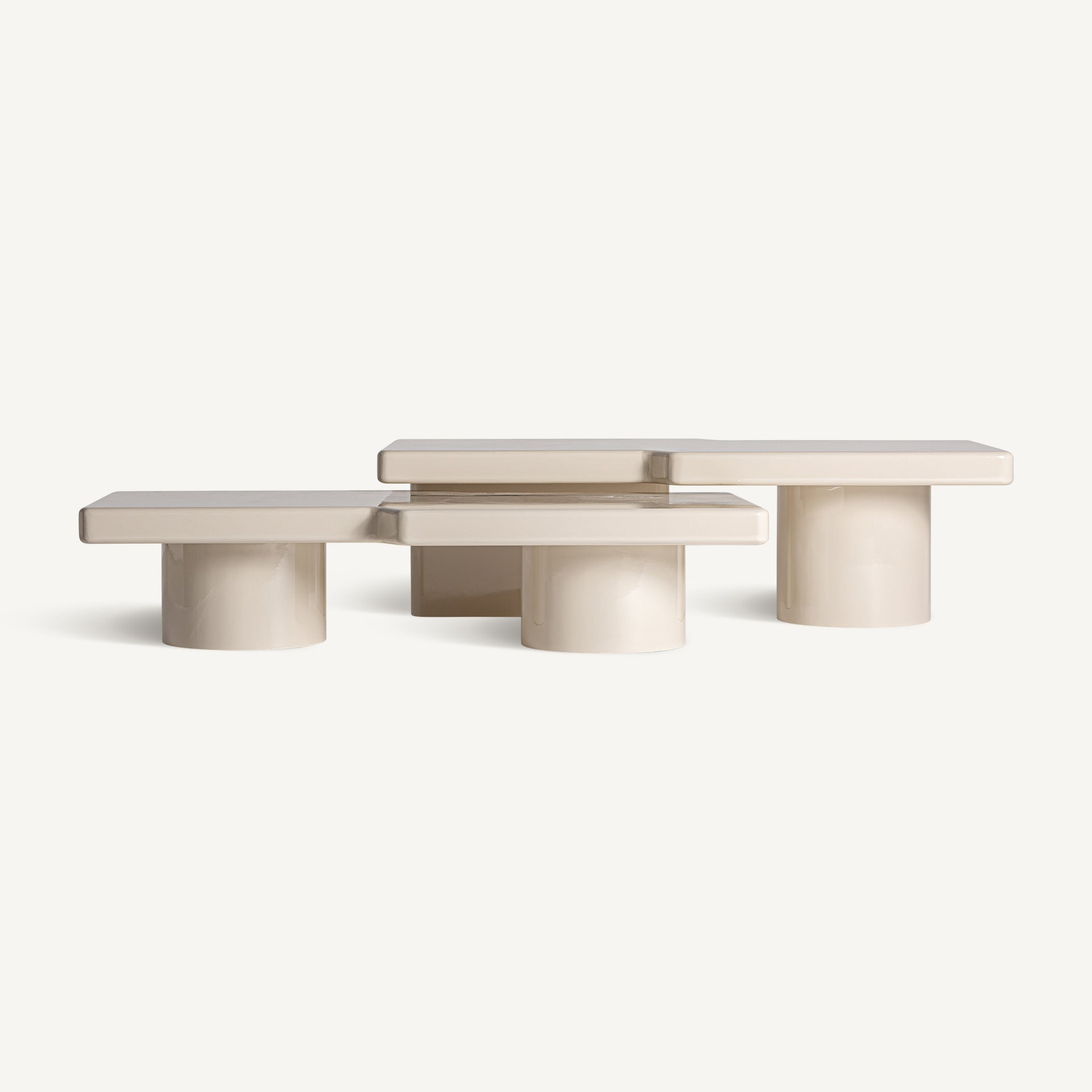 Kaffeetisch-Set NOVARA beige