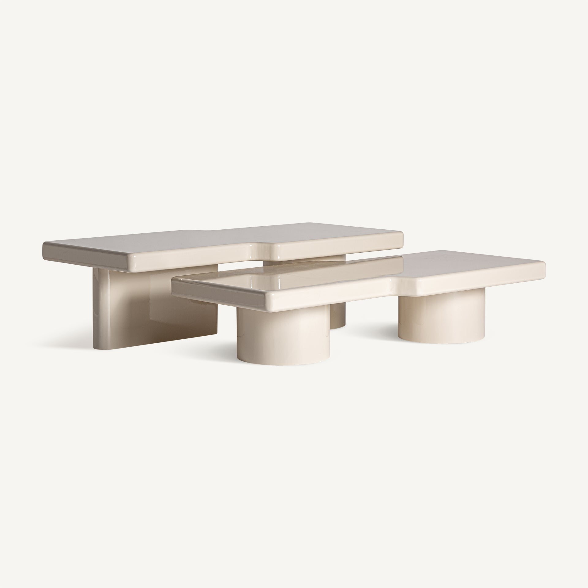 Kaffeetisch-Set NOVARA beige