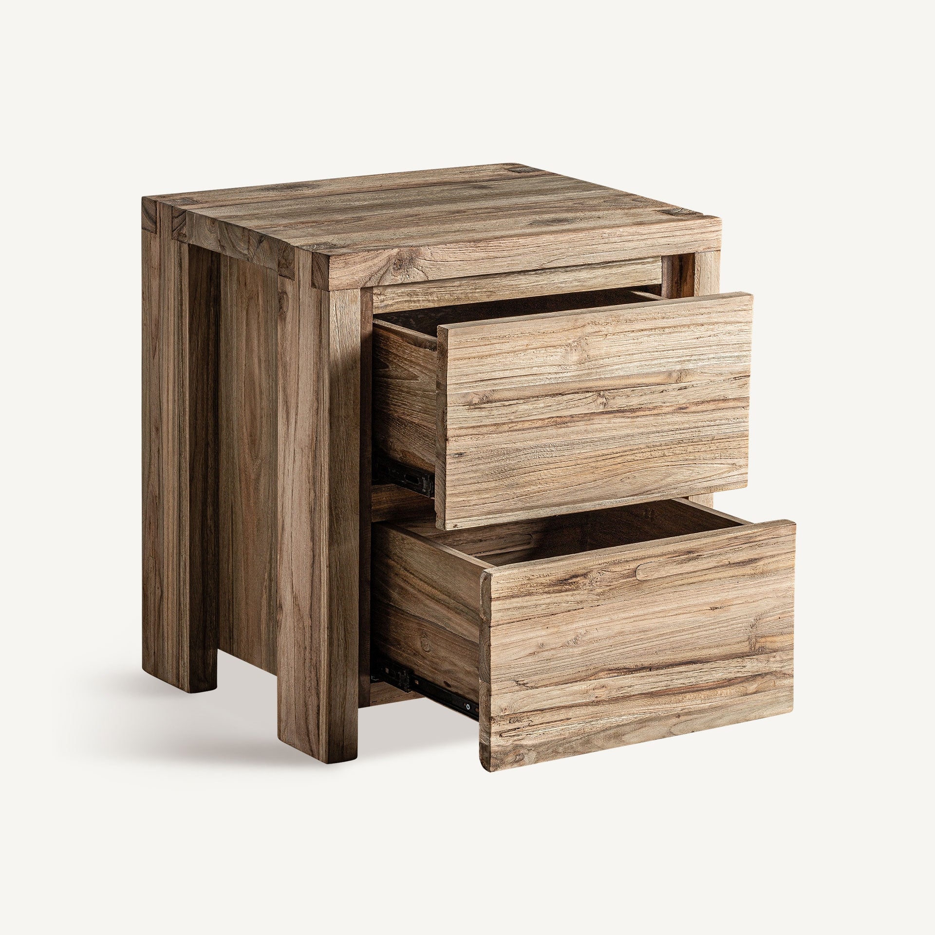 Nachttisch LUX aus recyceltem Holz