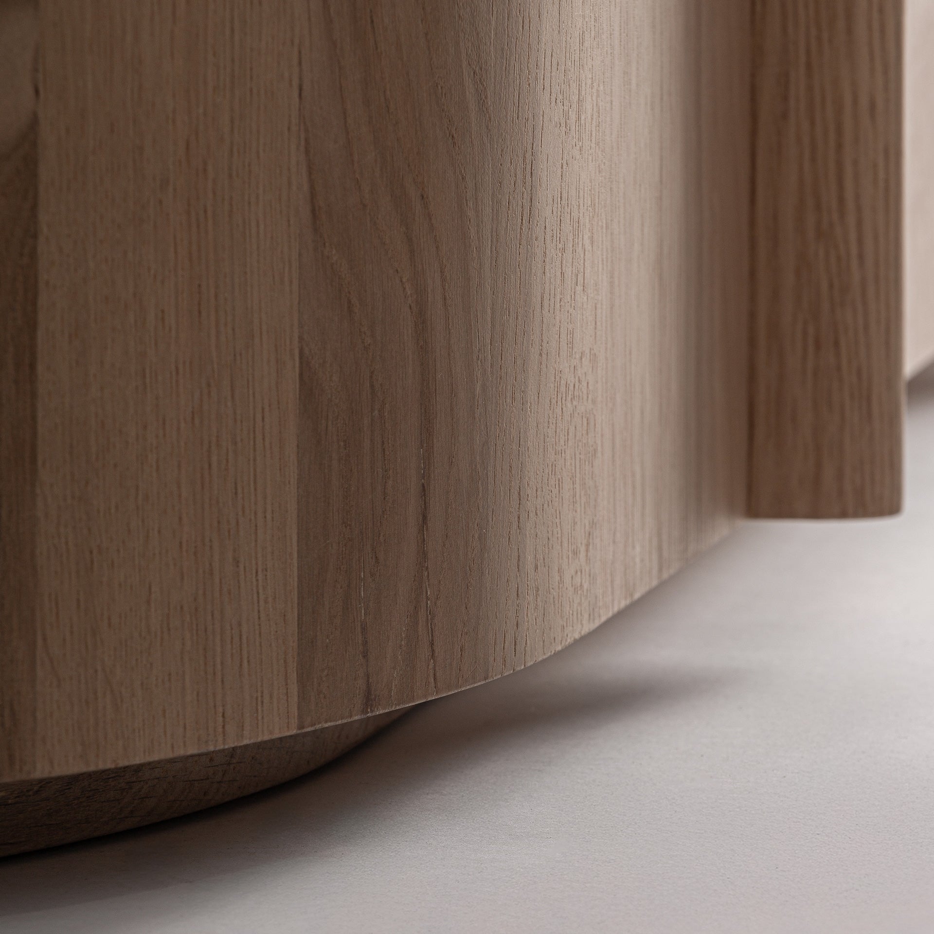 NARA TV Cabinet in Oak Wood with Marble Top