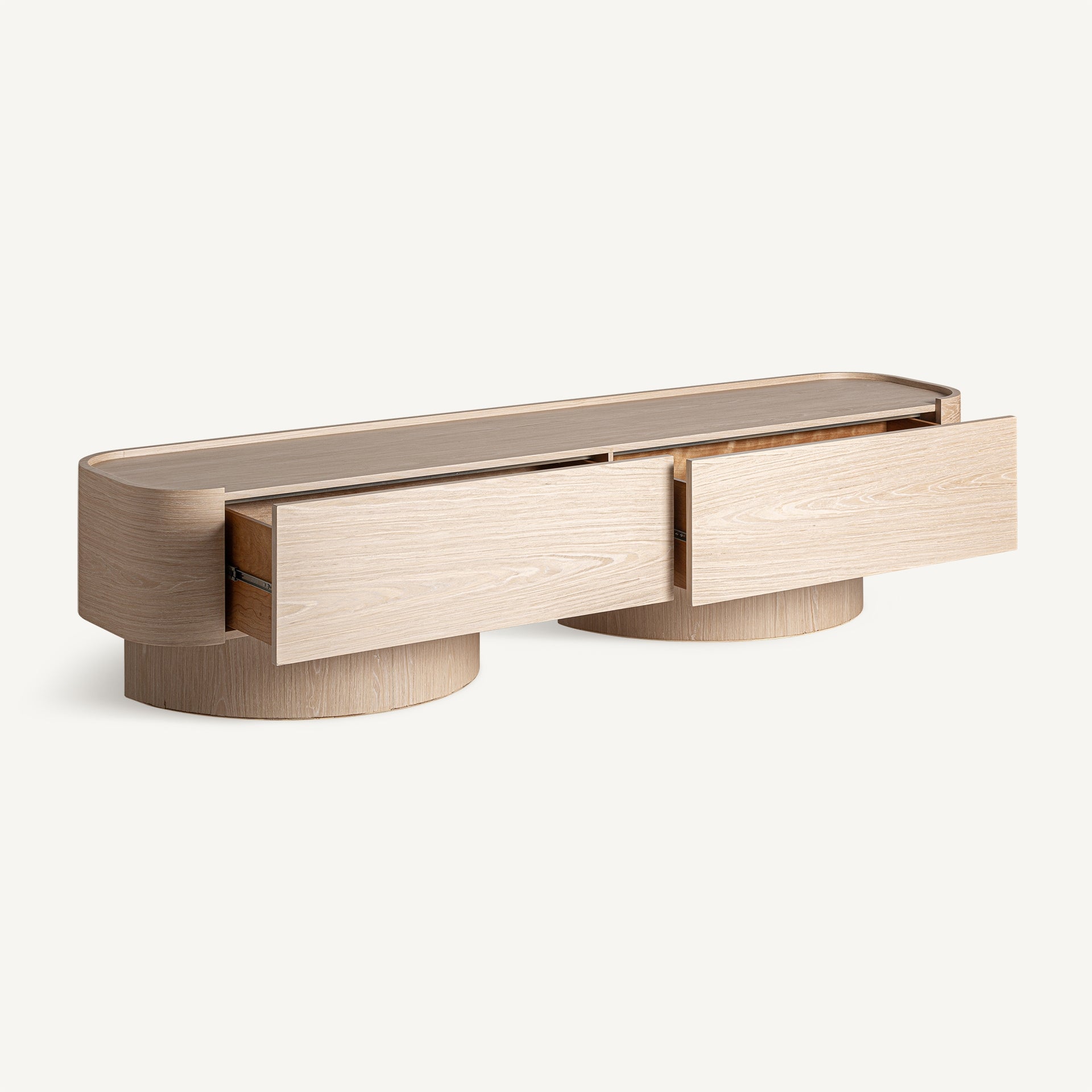 PRAYSSAC Oak Veneer TV Cabinet