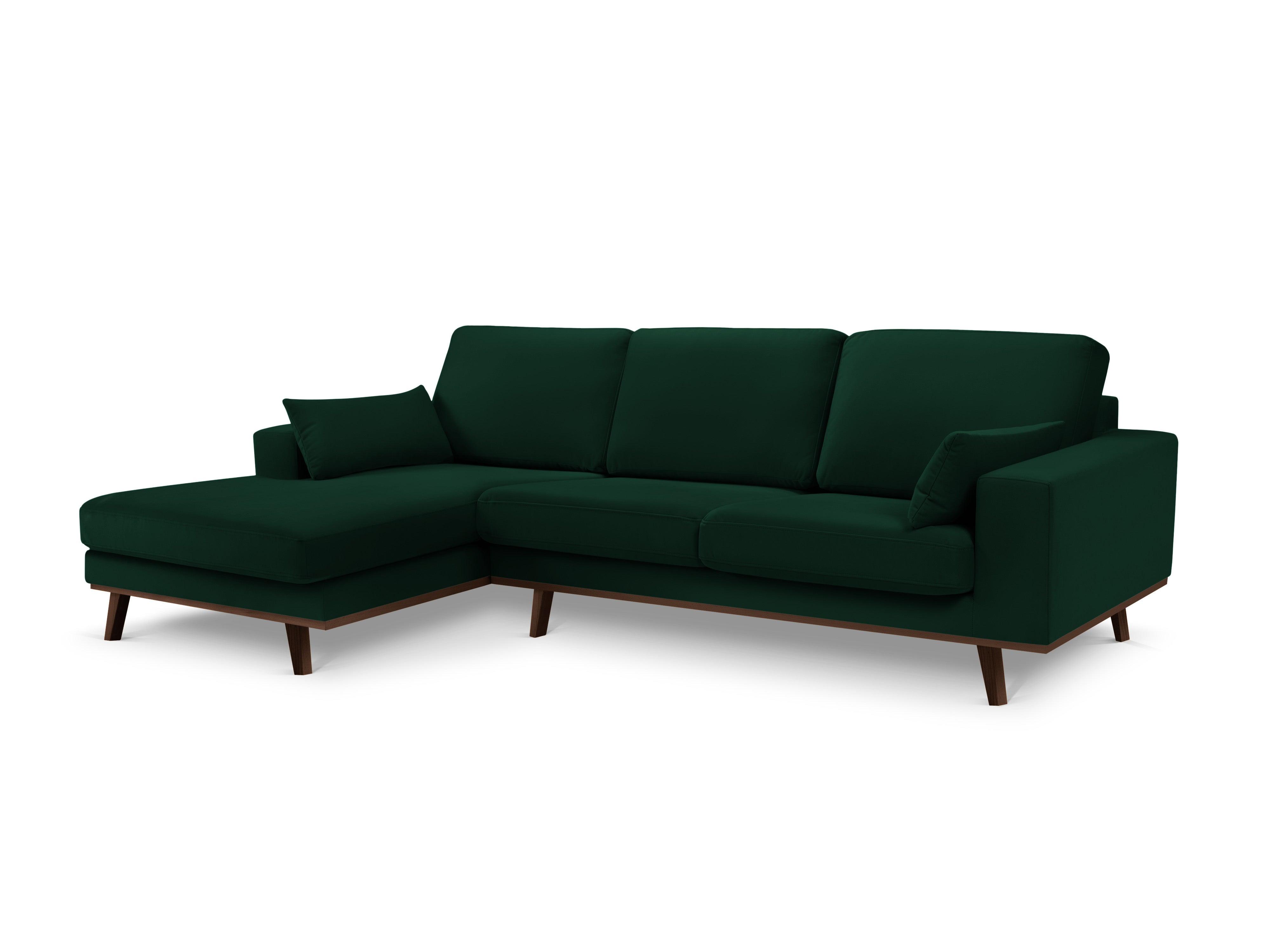 Narożnik aksamitny lewostronny HEBE butelkowa zieleń Mazzini Sofas    Eye on Design