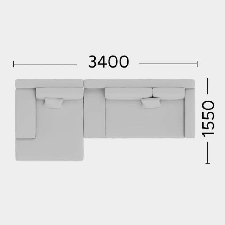 Narożnik lewostronny MYSTIC Rosanero 340x155 cm Grupa 0  Eye on Design