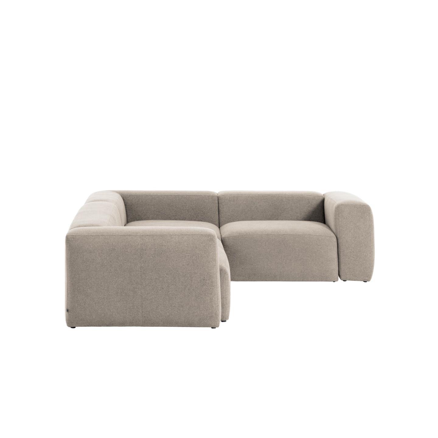 Narożnik modułowy 4-osobowy BLOK beżowy szenil – Kave Home