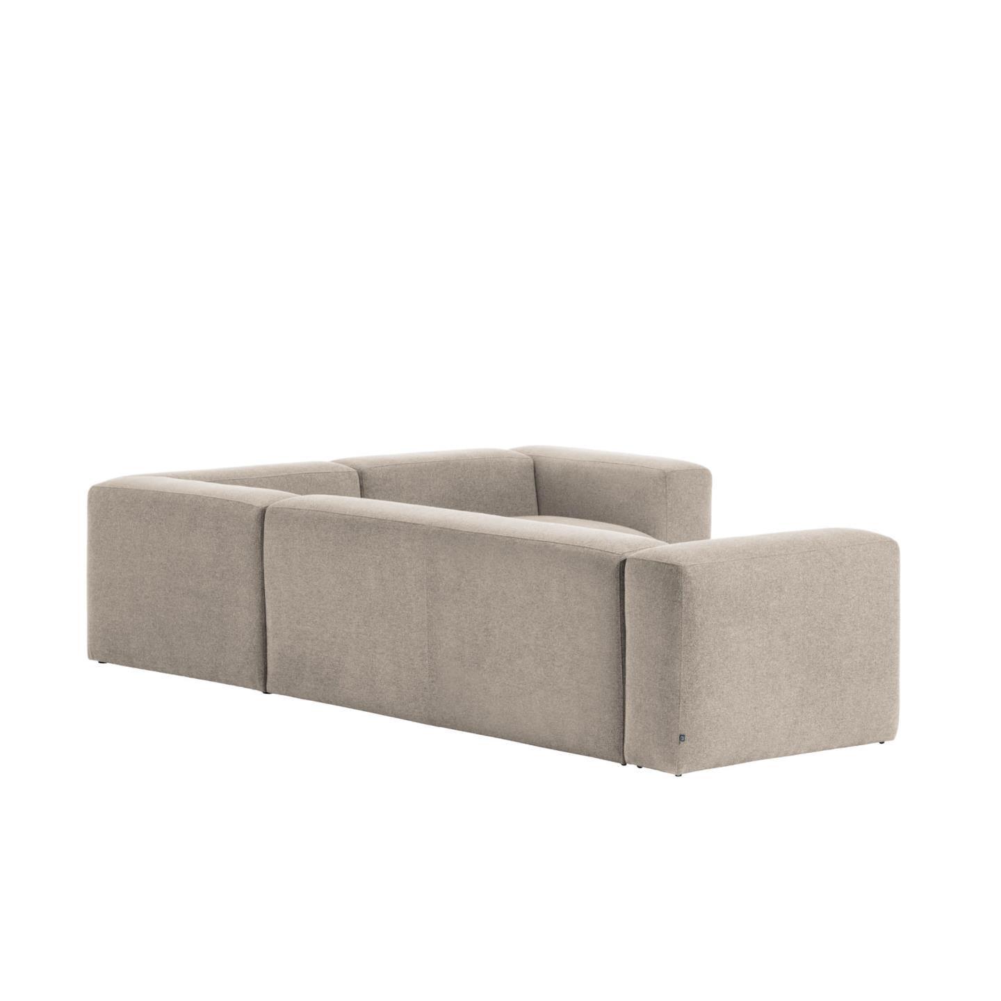 Narożnik modułowy 4-osobowy BLOK beżowy szenil – Kave Home