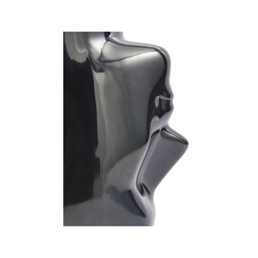 Upside-Down Long Neck Vase dunkelgrau