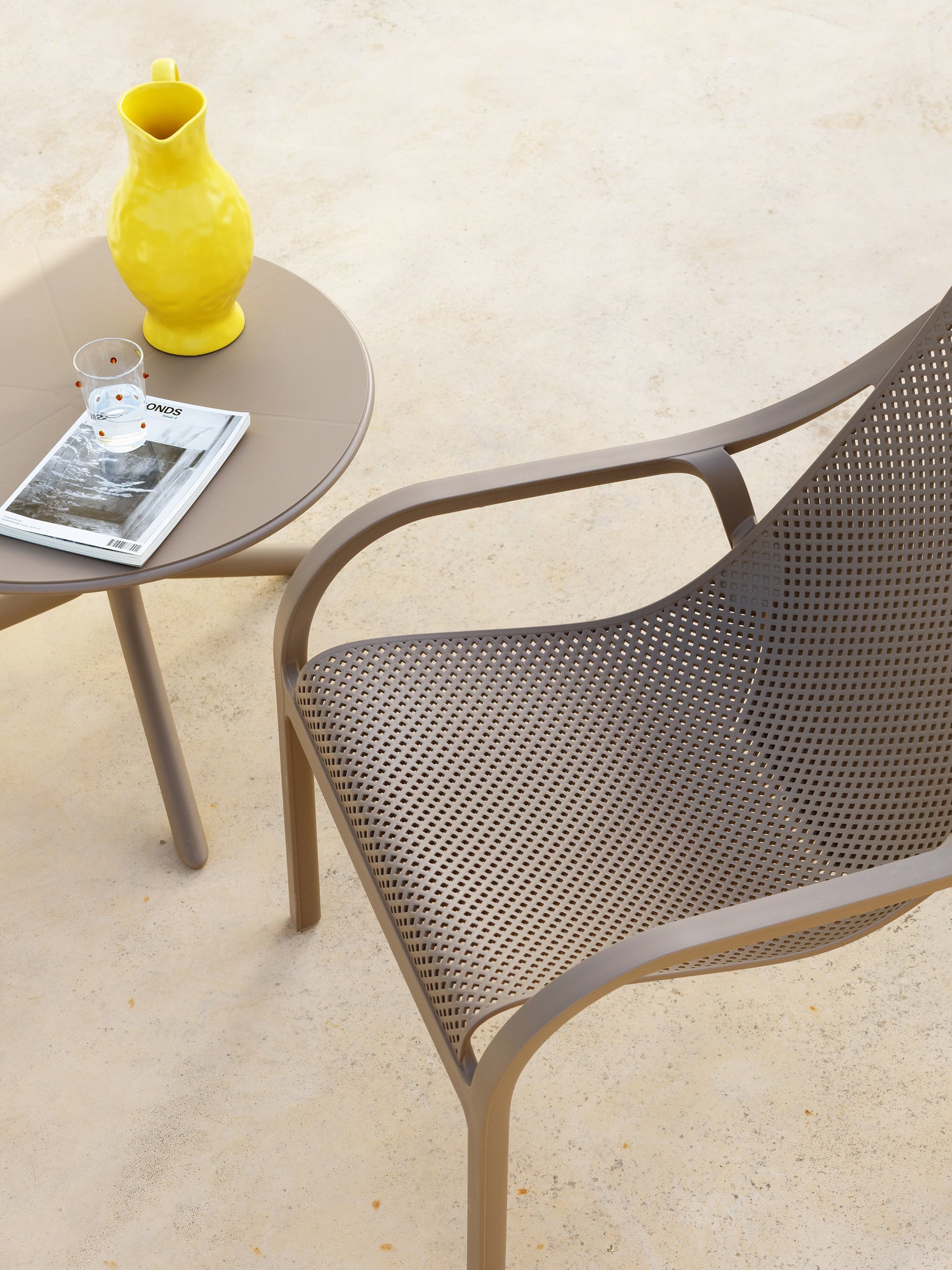 Buitenfauteuil NET taupe