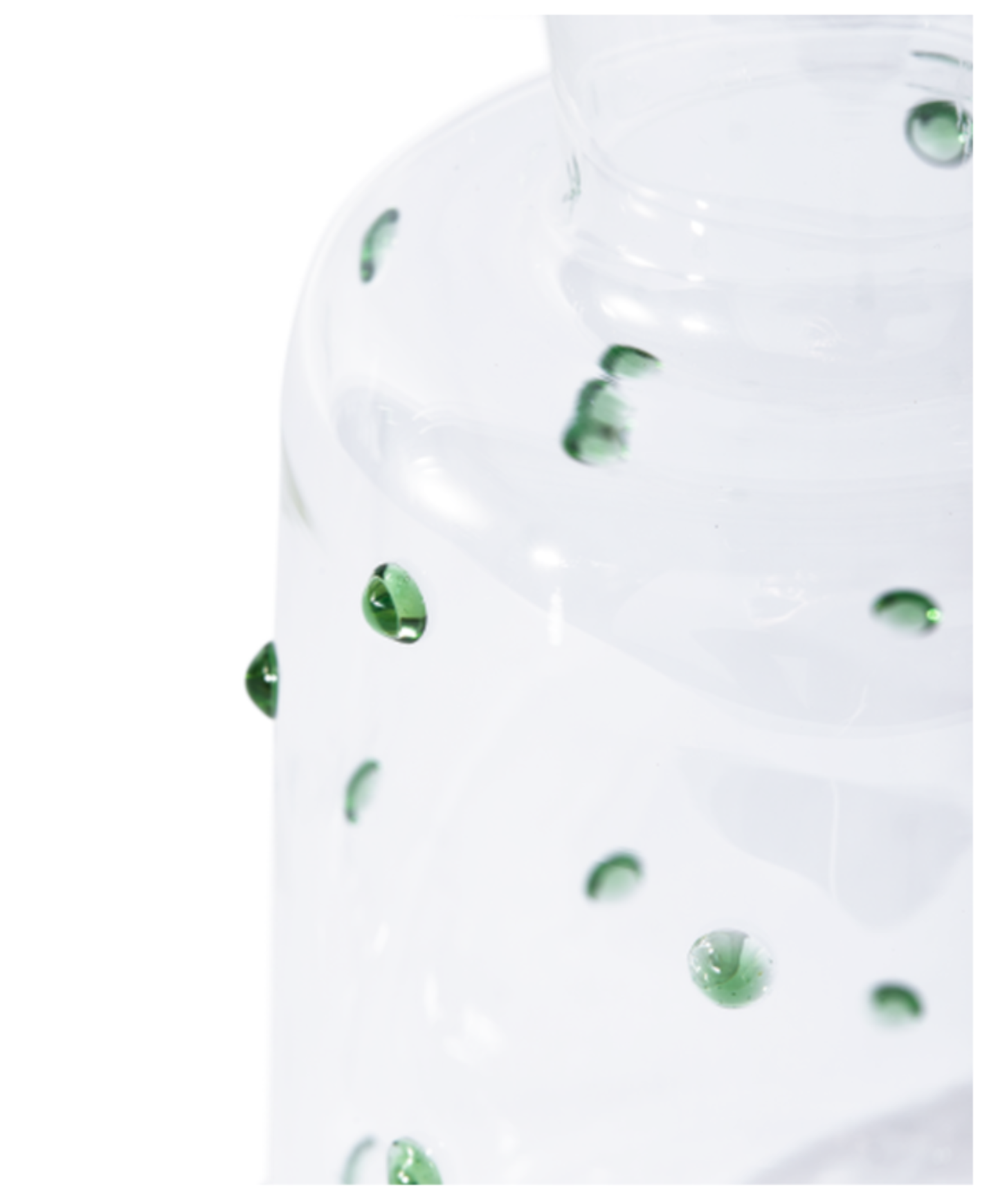 Glazen karaf NOB FAT olijfgroen